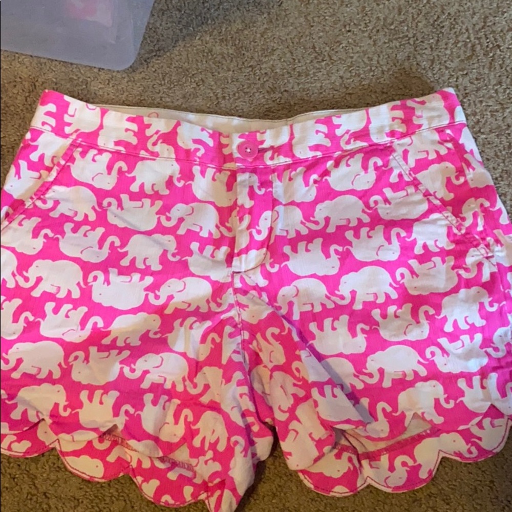 Lily Pulitzer Pop pink tusk in sun buttercup short